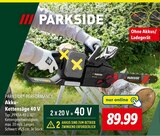 Akku-Kettensäge 40 V Angebote von PARKSIDE bei Lidl Heilbronn für 89,99 €