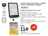 Liseuse light noire + l'ebook 'toute l'infortune du monde' - VIVLIO en promo chez E.Leclerc Liseuse light noire + l'ebook 'toute l'infortune du monde' - VIVLIO dans le catalogue E.Leclerc
