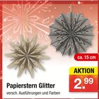Papierstern Glitter Angebote bei Zimmermann Rüsselsheim für 2,99 €
