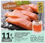 E.Leclerc Mimizan - Promo 4 Pavés de Saumon Global GAP avec peau et sans arête Promo 4 Pavés de Saumon Global GAP avec peau et sans arête à 11,49 € dans le catalogue E.Leclerc à Mimizan