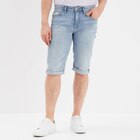 Bermuda regular en jean denim triple stone homme - CREEKS en promo chez La Halle Bermuda regular en jean denim triple stone homme - CREEKS dans le catalogue La Halle