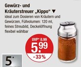 Gewürz- und Kräuterstreuer „Kippo“ im V-Markt Prospekt Gewürz- und Kräuterstreuer „Kippo“ von im aktuellen V-Markt Prospekt für 5,99 €
