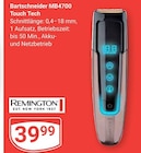Bartschneider MB4700 Touch Tech im Angebot bei GLOBUS in Halle Bartschneider MB4700 Touch Tech Angebote von Remington bei GLOBUS Halle für 39,99 €