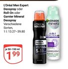 Deospray Angebote von L'Oréal Men Expert bei GLOBUS Jena für 1,99 €
