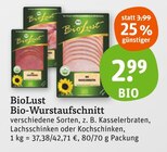 Bio-Wurstaufschnitt von BioLust im aktuellen tegut Prospekt für 2,99 €