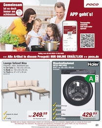 Waschmaschine Angebot im aktuellen POCO Prospekt auf Seite 1