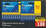 Longlife Power Micro AAA Angebote von Varta bei E center Falkensee für 3,88 €
