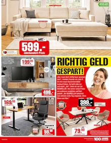 Fernseher im Segmüller Prospekt "Wie geschenkt - 100 Jahre Segmüller" mit 6 Seiten (Augsburg)