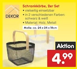 Schrankkörbe, 2er Set im Angebot bei Netto Marken-Discount in Essen Schrankkörbe, 2er Set Angebote von DEKOR bei Netto Marken-Discount Essen für 4,99 €