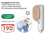 Aktuelle Bügeleisen Angebote bei GLOBUS in Offenbach (Main) Aktuelles Dampfglätter PC-DG 3124 Angebot bei GLOBUS in Offenbach (Main) ab 19,99 €