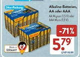 Alkaline-Batterien, AA oder AAA im Angebot bei ALDI SÜD in Aachen Alkaline-Batterien, AA oder AAA Angebote von Varta bei ALDI SÜD Aachen für 5,79 €