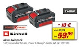 Aktuelles Akku-Twinpack Angebot bei toom Baumarkt in Remscheid ab 59,99 €