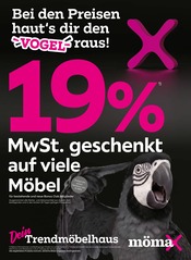 Aktueller mömax Möbel & Einrichtung Prospekt in Fürth und Umgebung, "19% MwSt. auf viele Möbel" mit 14 Seiten, 25.10.2026 - 08.11.2026