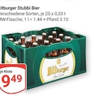 Stubbi Bier Angebote von Bitburger bei GLOBUS Völklingen für 9,49 €