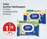 feuchtes Toilettenpapier von Tempo für 1,19 € bei V-Markt im Angebot feuchtes Toilettenpapier von Tempo im aktuellen V-Markt Prospekt