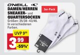 Damen/Herren Sneaker- und Quartersocken im Angebot bei Marktkauf in Rottenburg Damen/Herren Sneaker- und Quartersocken Angebote von O'Neill bei Marktkauf Rottenburg für 3,99 €