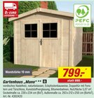 Aktuelles Gartenhaus Mano Angebot bei toom Baumarkt in Duisburg ab 799,00 €