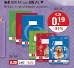 Heft DIN A4 im Angebot bei V-Markt in München Heft DIN A4 Angebote bei V-Markt München für 0,19 €