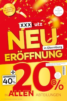 XXXLutz Möbelhäuser Prospekt NEUERÖFFNUNG in Obernburg mit  Seiten