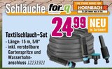 Textilschlauch-Set im Angebot bei Hornbach in Reutlingen Textilschlauch-Set Angebote von for q bei Hornbach Reutlingen für 24,99 €