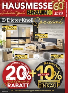 Bett im BRAUN Möbel-Center Prospekt "60 JAHRE BRAUN MÖBEL CENTER" mit 4 Seiten (Reutlingen)
