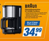 Filterkaffeemaschine KF1500BK PurShine bei expert im Rudolstadt Prospekt für 34,99 €