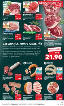 Rindfleisch im Kaufland Prospekt "KNÜLLER" mit 72 Seiten (Bochum)