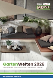 Aktueller MS-Holzfachmarkt GmbH Baumärkte Prospekt in Nieder-Olm und Umgebung, "Gartenwelten 2026" mit 72 Seiten, 24.04.2026 - 03.05.2026