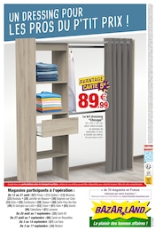 Dressing Angebote im Prospekt "LA RENTRÉE des achats malins à prix cassés !" von Bazarland auf Seite 8