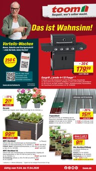 Gasgrill im toom Baumarkt Prospekt "Respekt, wer's selber macht." mit 24 Seiten (Bielefeld)