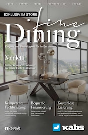 Aktueller Kabs Prospekt mit Küchenmöbel, "ELEGANZ UND VIELSEITIGKEIT FÜR IHR ESSZIMMER", Seite 1