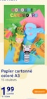 Papier cartonné coloré A3 en promo chez Action Mérignac à 1,99 €