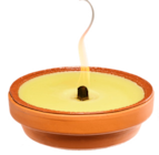 Bougie à la citronnelle dans un pot en terre cuite en promo chez Norma Bougie à la citronnelle dans un pot en terre cuite dans le catalogue Norma