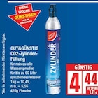 CO2-Zylinder-Füllung von GUT&GÜNSTIG für 4,44 € bei EDEKA im Angebot CO2-Zylinder-Füllung von GUT&GÜNSTIG im aktuellen EDEKA Prospekt