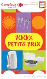 Prospectus Carrefour Market à Millau, "100% PETITS PRIX", 14 pages, 25/08/2026 - 06/09/2026