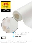 Revêtement de rénovation blanc 160 g/m2 15 m + 5 m gratuits - Diall en promo chez Castorama Revêtement de rénovation blanc 160 g/m2 15 m + 5 m gratuits - Diall dans le catalogue Castorama
