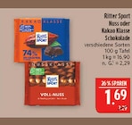 Nuss Schokolade Angebote von Ritter Sport bei Marktkauf Bautzen für 1,69 €