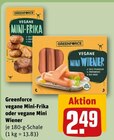 Vegane Mini-Frika oder Vegane Mini Wiener von Greenforce im aktuellen REWE Prospekt für 2,49 €