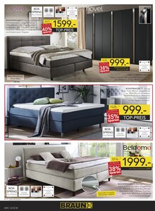Bett im BRAUN Möbel-Center Prospekt "Gröööößter Sale des Jahres" mit 16 Seiten (Reutlingen)
