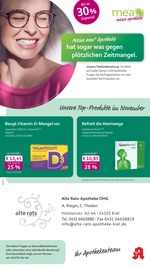 mea - meine apotheke Apotheken Prospekt der aktuellen Woche mit 4 Seiten, gültig von 01.10.2026 bis 31.10.2026, in Kiel und Umgebung Aktueller mea - meine apotheke Apotheken Prospekt in Kiel und Umgebung, "Unsere Oktober-Angebote" mit 4 Seiten, 01.10.2026 - 31.10.2026