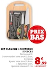Set planche / couteaux 5 pièces en promo à 8,99 € chez Hyper U Set planche / couteaux 5 pièces dans le catalogue Hyper U