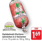 Zwiebelmett-Portionswürstchen Angebote bei E center Pirmasens für 1,69 €