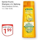 Fructis Shampoo oder Spülung Angebote von Garnier bei GLOBUS Mannheim für 1,99 €