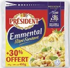 Emmental pasteurise - PRESIDENT à 3,62 € dans le catalogue Super U
