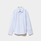 Chemise col italien coton bleu ciel garçon dans le catalogue La Halle