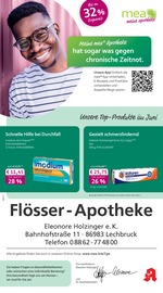 mea - meine apotheke Apotheken Prospekt der aktuellen Woche mit 4 Seiten, gültig von 01.06.2026 bis 30.06.2026, in Lechbruck und Umgebung Aktueller mea - meine apotheke Apotheken Prospekt in Lechbruck und Umgebung, "Unsere Juni-Angebote" mit 4 Seiten, 01.06.2026 - 30.06.2026