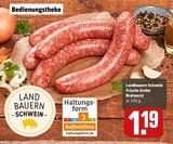 Frische Grobe Bratwurst Angebote von Landbauern Schwein bei REWE Konstanz für 1,19 €