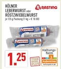 Kölner Leberwurst oder Röstzwiebelwurst Angebote von Rasting bei Marktkauf Recklinghausen für 1,25 €