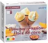 Promo 6 cônes mangue-passion et noix de coco à 3,80 € dans le catalogue Picard à Beaurains
