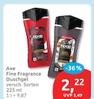 Fine Fragrance Duschgel Angebote von Axe bei budni Stade für 2,22 €